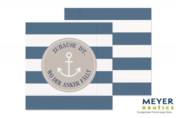 Serviette "Wo der Anker hinfällt"
